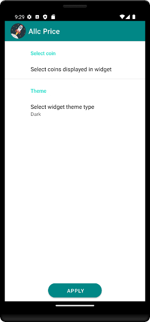 Allc Price Widget Screenshot 3