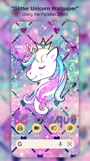 Glitter Unicorn Wallpaper HD Screenshot 1