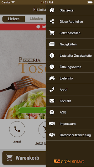Toscana Pizzeria Langenfeld Screenshot 2