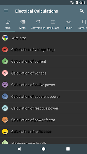Electrical Calculations Screenshot 0