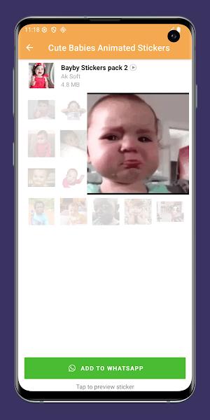 Cute Babies Animated Stickers Screenshot 3