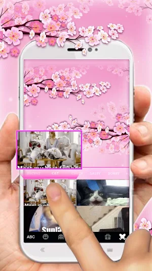 Pink Spring Blossom Keyboard Theme Screenshot 3