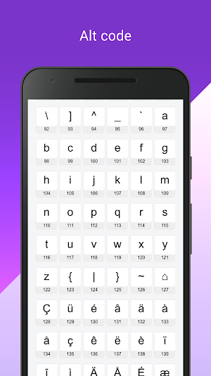 Sun Alt Codes Screenshot 2