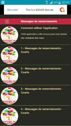 Messages de remerciements pour toutes occasions Screenshot 0