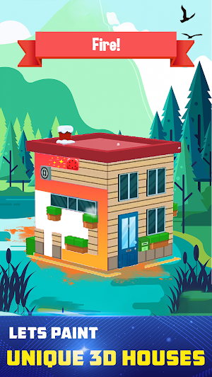 Paint City 3D  -  Color House Game Screenshot 0