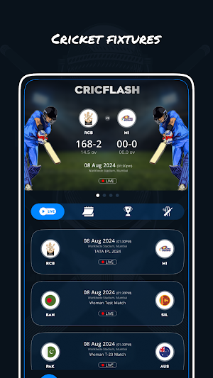 CricFlash : Cricket Live Line Screenshot 0