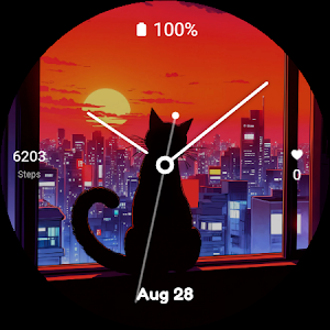 Artistic Cat Watch Face Screenshot 0