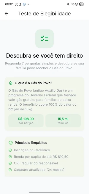 Gas do povo: guia vale gás Screenshot 0