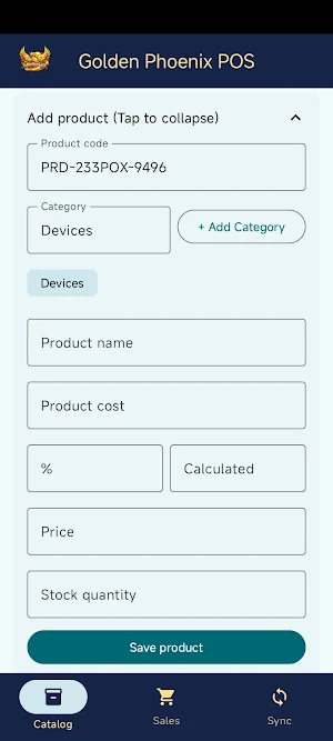 GoldenPhoenixPOS Screenshot 0