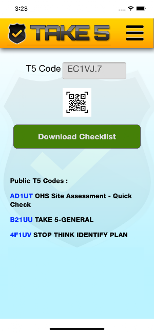 Take 5 App Screenshot 1