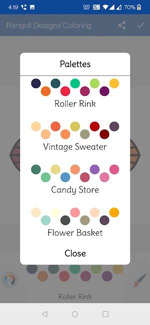 Rangoli Designs and Coloring Screenshot 3