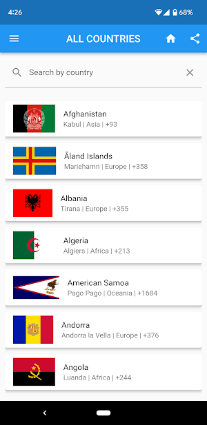 World Countries Info & Quiz Screenshot 1