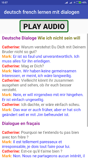 learn German French with A1 A2 dialogues Screenshot 3