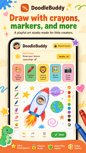 DoodleBuddy: Kids Drawing App Screenshot 0