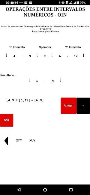 Op. Intervalos numéricos Screenshot 3
