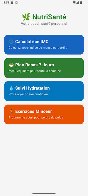 Régime & IMC - NutriSanté Screenshot 0