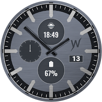 Silver Chrono Watch Face