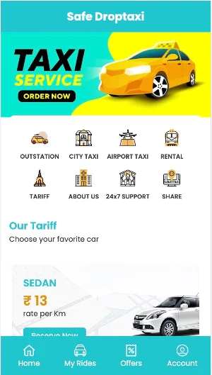 Safe Drop Taxi - Booking App Screenshot 0