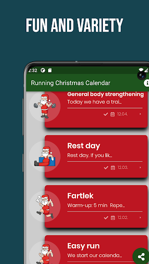 Running Christmas Calendar Screenshot 3