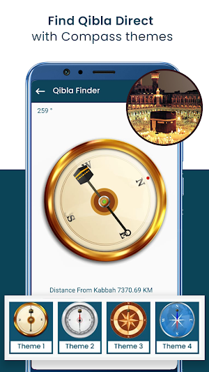 Qibla Compass with Salah Time - Ramadan Calendar Screenshot 1