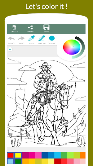 Cowboy Coloring Book Screenshot 3
