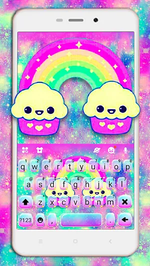 Galaxy Cupcakes Keyboard Background Screenshot 0
