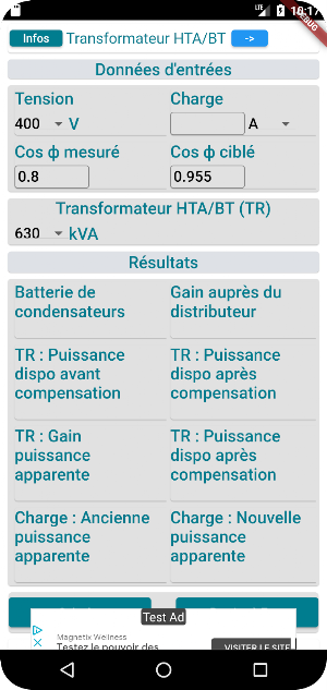 Compensation énergie réactive Screenshot 0