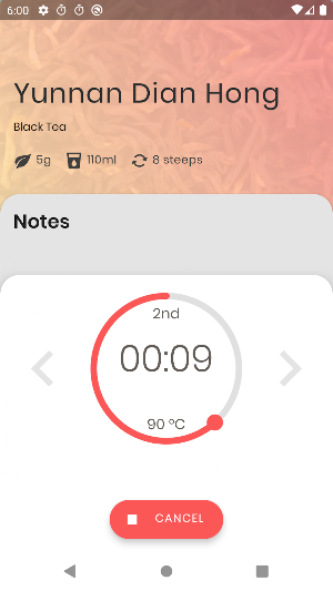 Steep: Customizable Tea Timer Screenshot 1