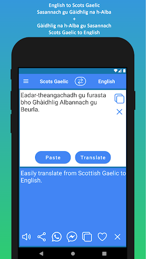English Scots Gaelic Translate Screenshot 2