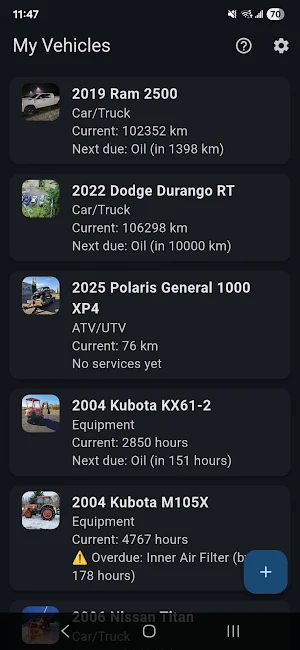 Maintenance Tracker Screenshot 0