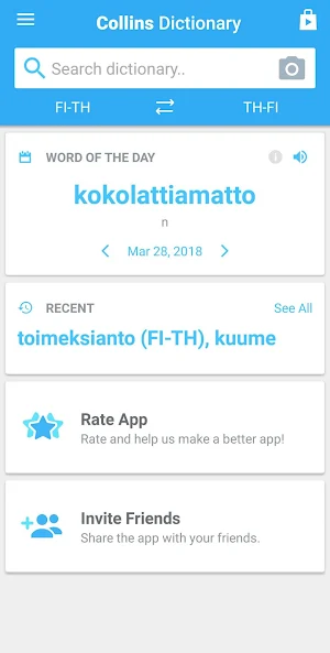Thai-Finnish Dictionary Screenshot 3