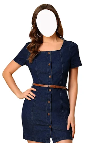 Long Denim Dress For Women Screenshot 3