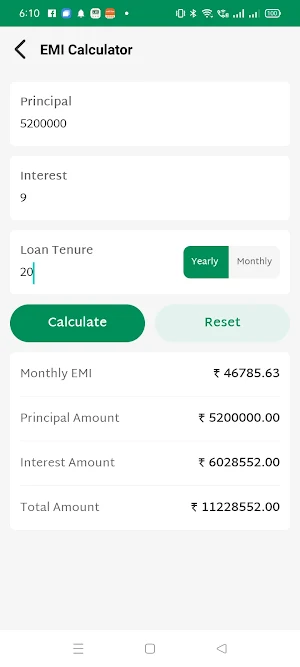 LoanPro - EMI Loan Calculator Screenshot 1