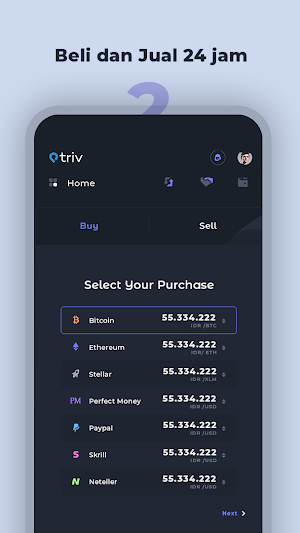 Triv Exchange - Bitcoin Indonesia Screenshot 3