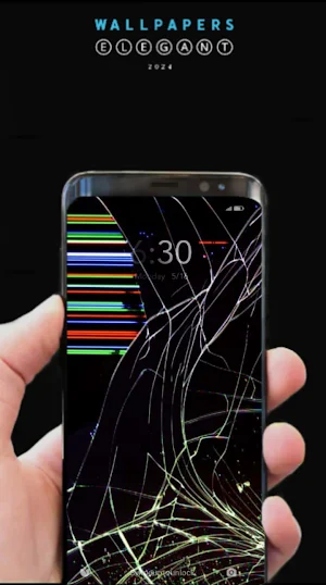 The screen is broken like real Screenshot 1