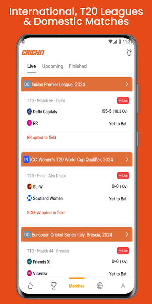 CricHit - Live Cricket Score Screenshot 0