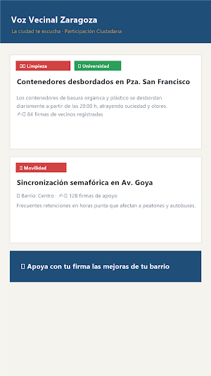 Voz Vecinal Zaragoza Screenshot 0