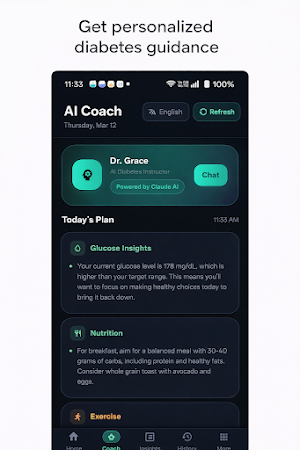 GlucoAI: Diabetes Tracker Screenshot 1