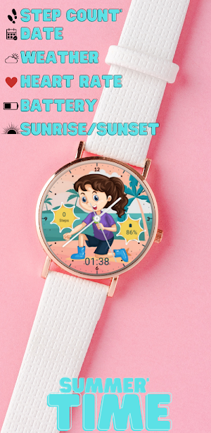 Summer watch face Screenshot 2