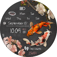 BFF133-Blackboard Art Koi Fish