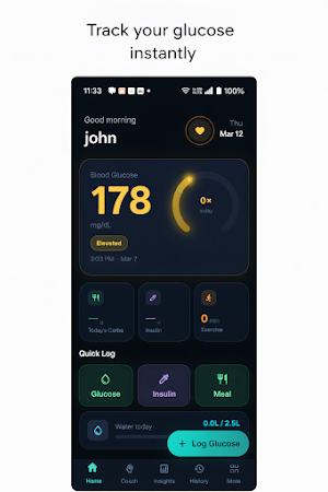 GlucoAI: Diabetes Tracker Screenshot 0