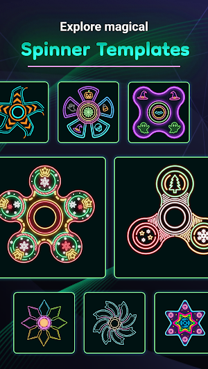 Draw Neon Glow Finger Spinner Screenshot 3