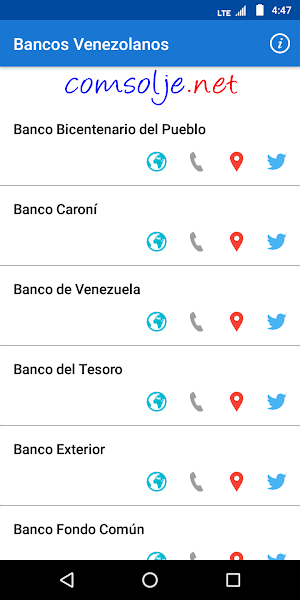 Bancos Venezolanos Screenshot 1
