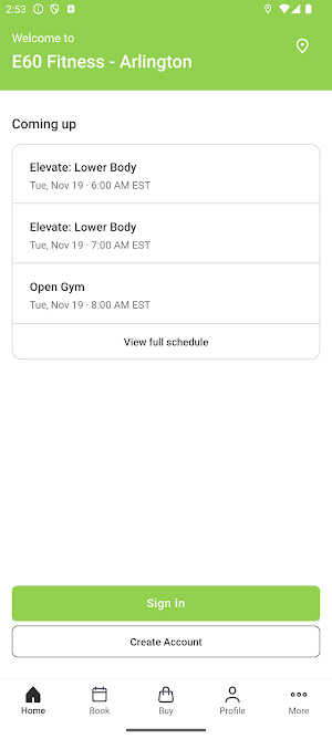 E60 Fitness Studios Screenshot 1
