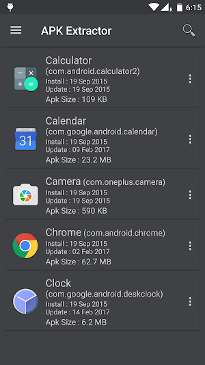 APK Extractor - Dark Theme Screenshot 0