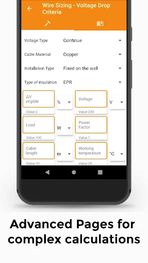 ElectroMaster Pro - Electrical Engineering Calc. Screenshot 2