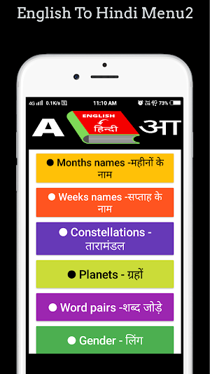 English to Hindi Daily Words Screenshot 3