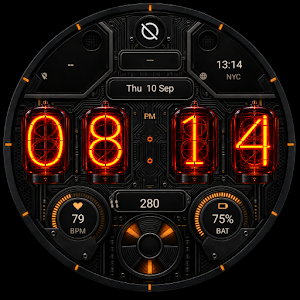 Nixie Circuit Watch Face Screenshot 1