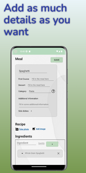 Food Log Journal -Diet Tracker Screenshot 2