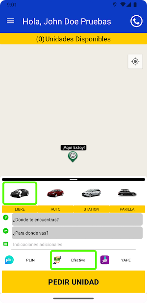 TAXI FLORES - CLIENTE Screenshot 3